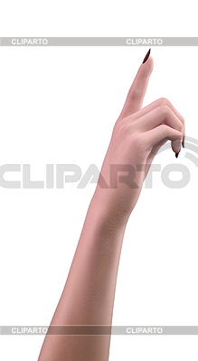 Mano 3D con largas uñas rojas | Ilustración de alta resolución |ID 7427622