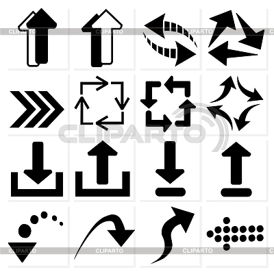 Conjunto de flechas negras | Ilustración vectorial de stock |ID 5044998