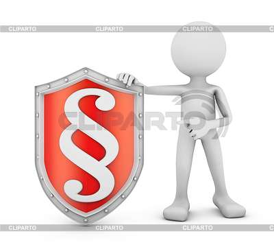 Man with shield paragraph | High resolution stock illustration |ID 6889334