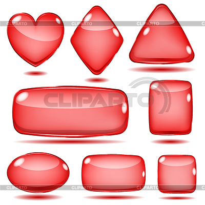 Conjunto de formas de cristal opaco | Ilustración vectorial de stock |ID 4872021