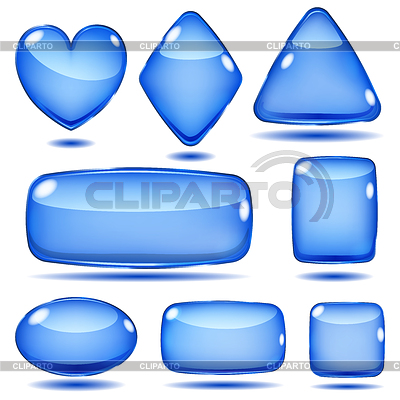 Conjunto de formas de cristal opaco | Ilustración vectorial de stock |ID 4872029