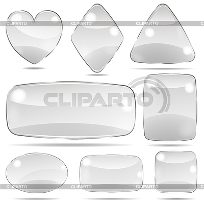 Conjunto de formas de cristal opaco | Ilustración vectorial de stock |ID 4872037