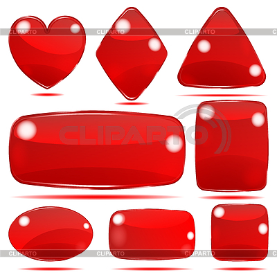 Set of opaque glass shapes | Stock Vector Graphics |ID 4872039