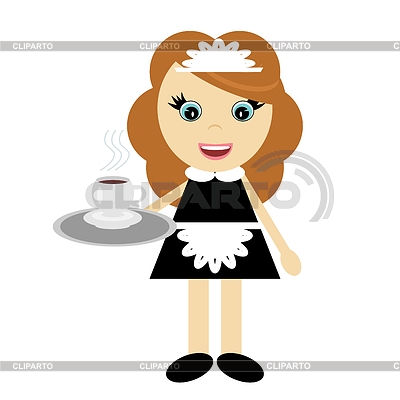 Nice young girl waiter | Stock Vector Graphics |ID 4697290