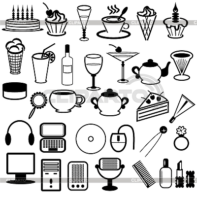 Establecer con diferentes objetos | Ilustración vectorial de stock |ID 4697334