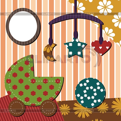Sala de bebé del estilo del libro de recuerdos | Ilustración vectorial de stock |ID 5060561
