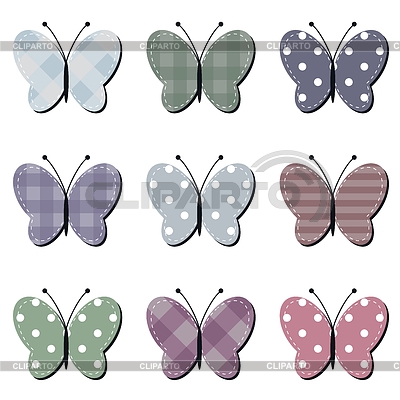 Scrapbook Schmetterlinge auf weißem | Stock Vektorgrafik |ID 5065966