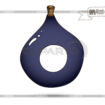 Bosquejo de la botella de vino | Ilustración vectorial de stock |ID 4708082