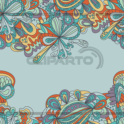 Frontera inconsútil a mano abstracta | Ilustración vectorial de stock |ID 4804628