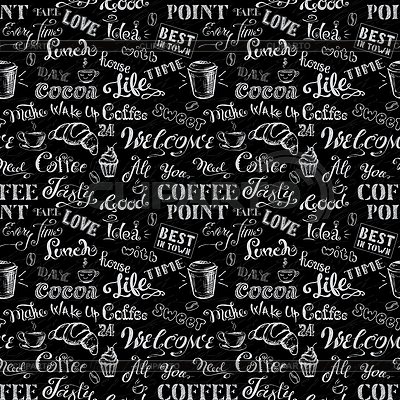 Modelo; envase; fondo de pantalla; a mano; café; | Ilustración vectorial de stock |ID 6970488