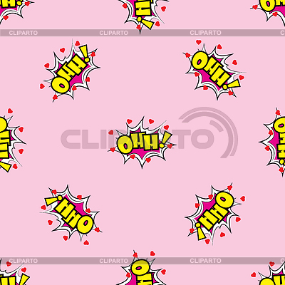 OHH Efectos de sonido cómicos en estilo pop art sin interrupciones | Ilustración vectorial de stock |ID 7013200