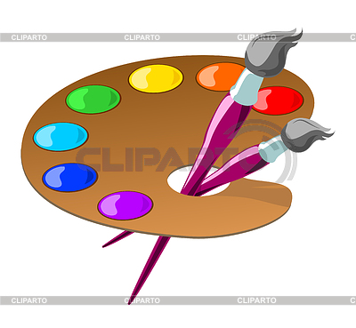 Palette und Pinsel | Stock Vektorgrafik |ID 4823700