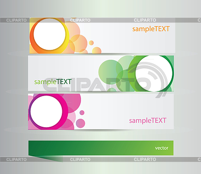 Conjunto de banners con elementos | Ilustración vectorial de stock |ID 4843826