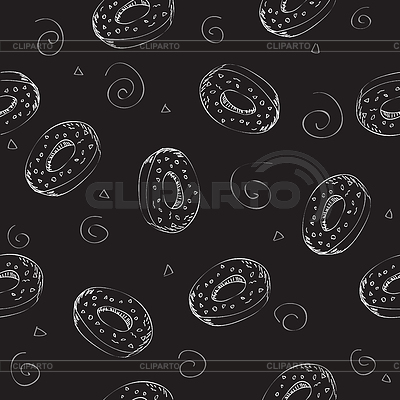 Seamless pattern with donuts | Stock Vector Graphics |ID 4846776