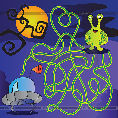 UFO monstruo laberinto - | Ilustración vectorial de stock |ID 4847423