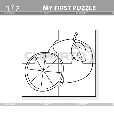 Juego para niños. Aplicación sencilla para niños con Sweet | Ilustración vectorial de stock |ID 7273093