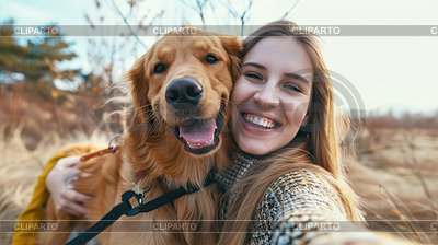 Mujer sonriente tomando selfie con su perro | Foto de alta resolución |ID 7554429
