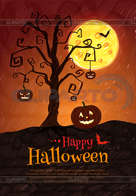 Postal de Halloween | Ilustración vectorial de stock |ID 4956163