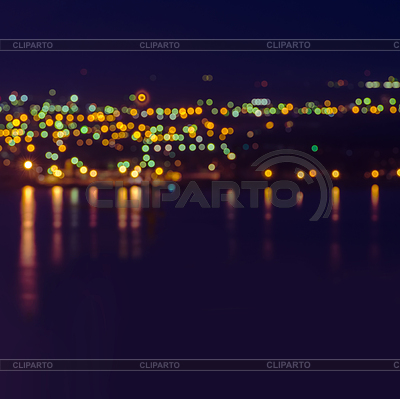 Hermoso fondo de luces de la ciudad con el horizonte y | Foto de alta resolución |ID 5855023