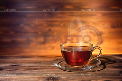 Tasse Tee auf dunklem Holz Hintergrund | Foto mit hoher Auflösung |ID 6343360