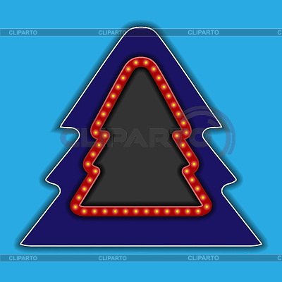 Fondo con árbol de Navidad y lugar para texto o | Ilustración vectorial de stock |ID 6927549