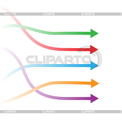 Conjunto de flechas de colores para diseño creativo | Ilustración vectorial de stock |ID 7056204