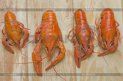 Crawfishes en mesa de madera | Foto de alta resolución |ID 6008344
